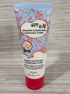 🆕 ESFOLIO ✨ Hyaluronic Acid with Peach Cleansing Foam Korean beauty NWT